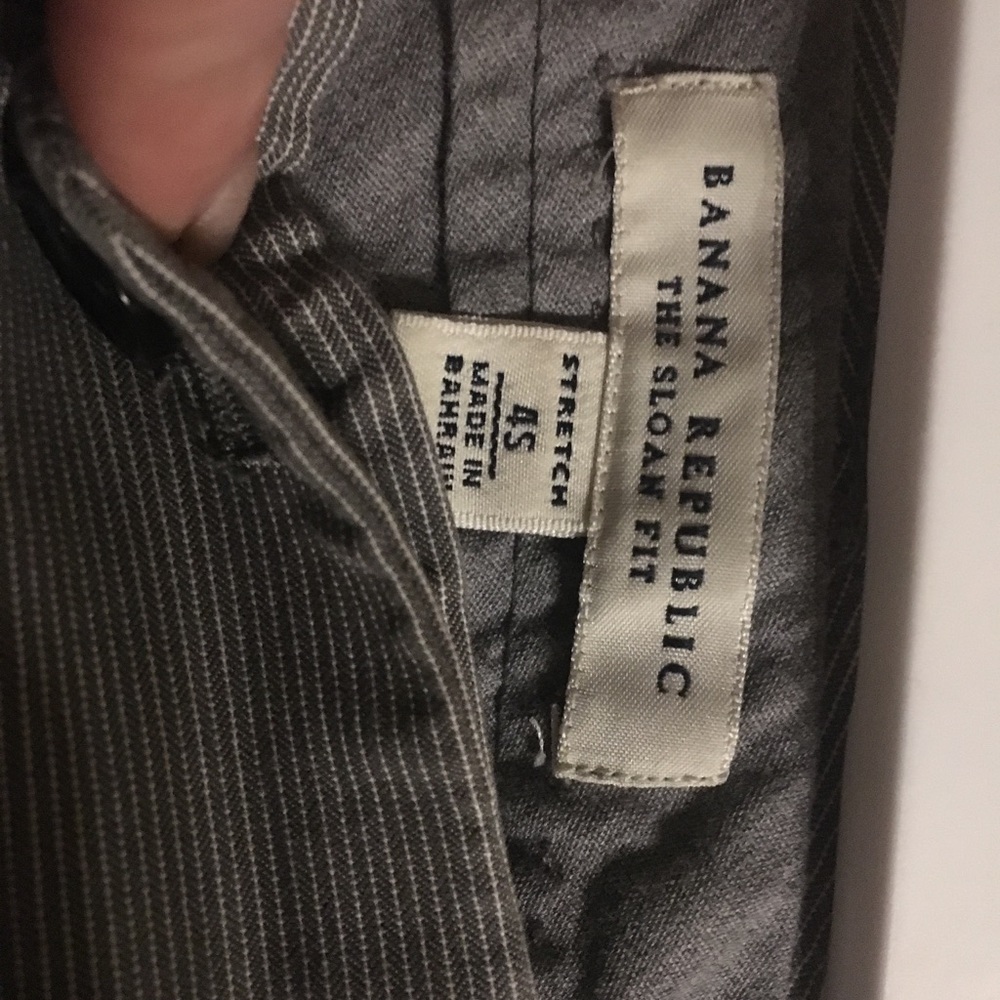 Banana Republic gray/white pinstripe slacks